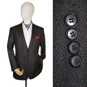 HUGO BOSS 44R CHARCOAL BROWN SPORT COAT